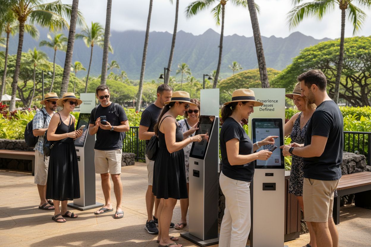Hawaiian experience passes kiosk