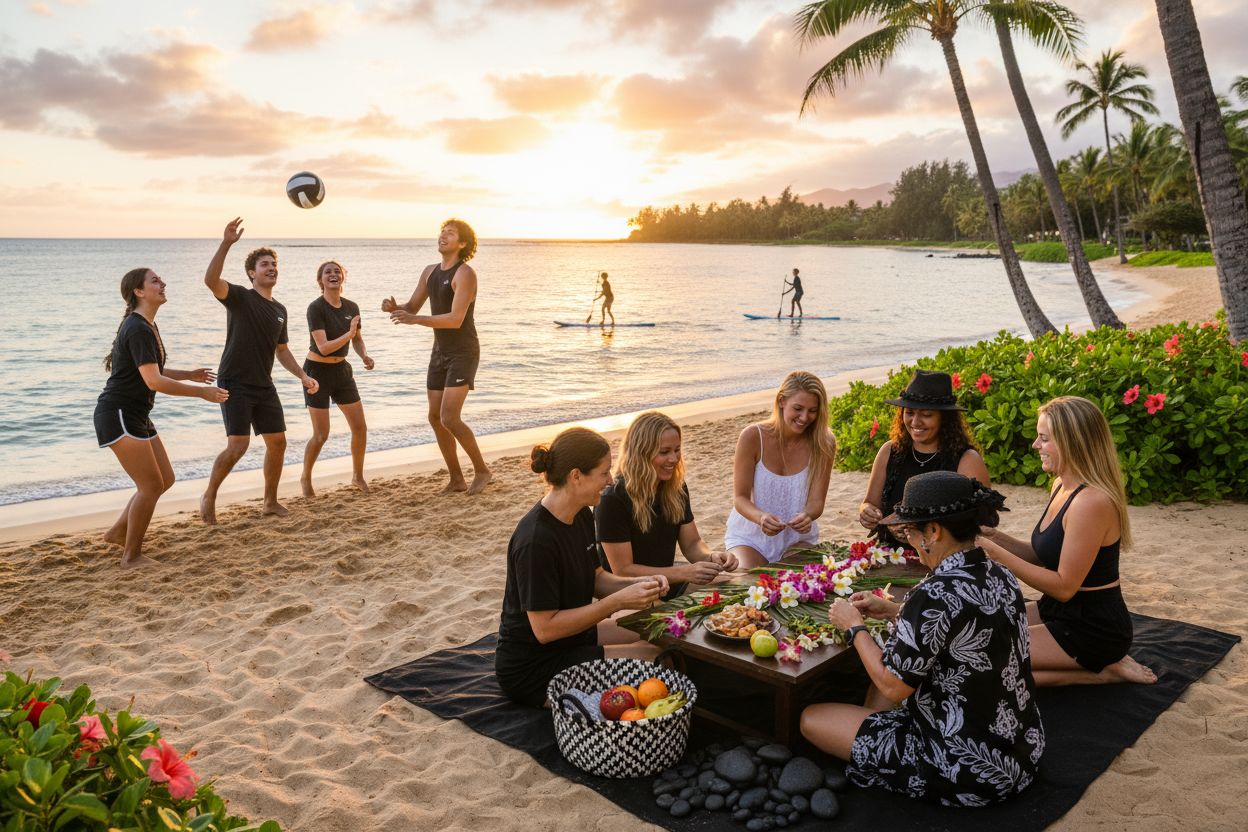 Hawaii group activities beach Hawaii group activities beach