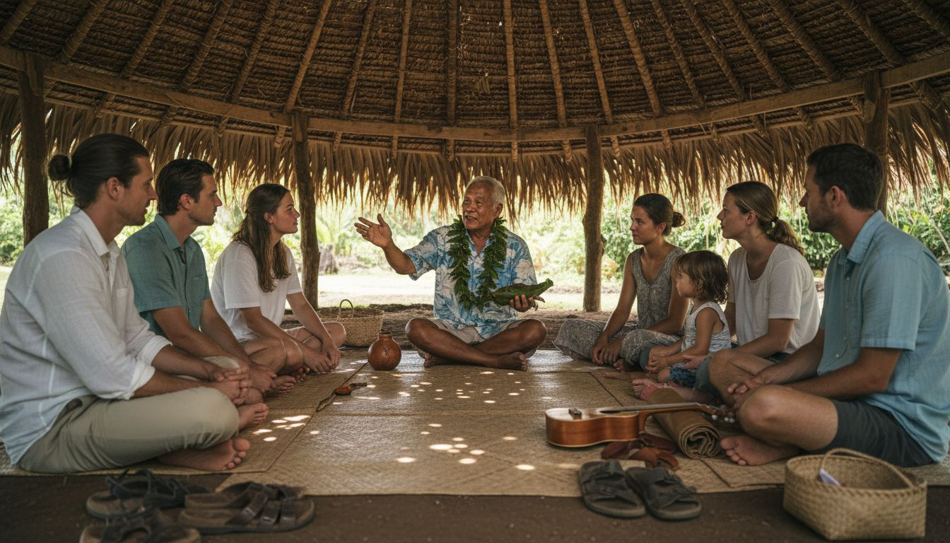 Travelers join Hawaiian storytelling session