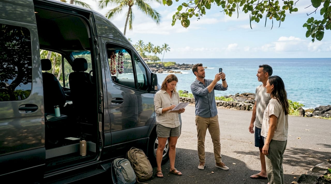 Travelers preparing for VIP Hawaii tour