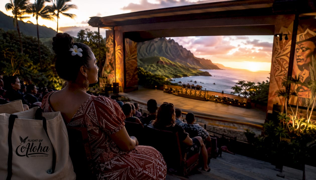 Viewer immersed in cultural storytelling theater