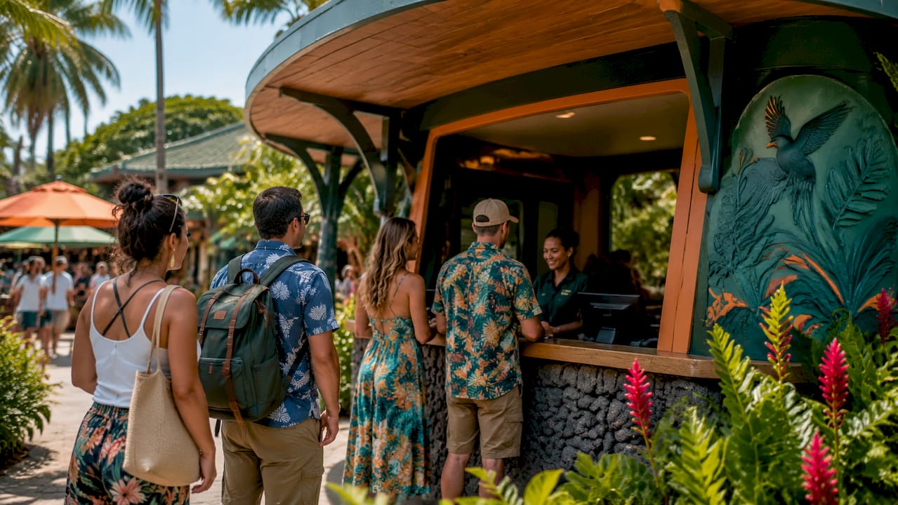 Entrance of Flight of Aloha VIP flying theater