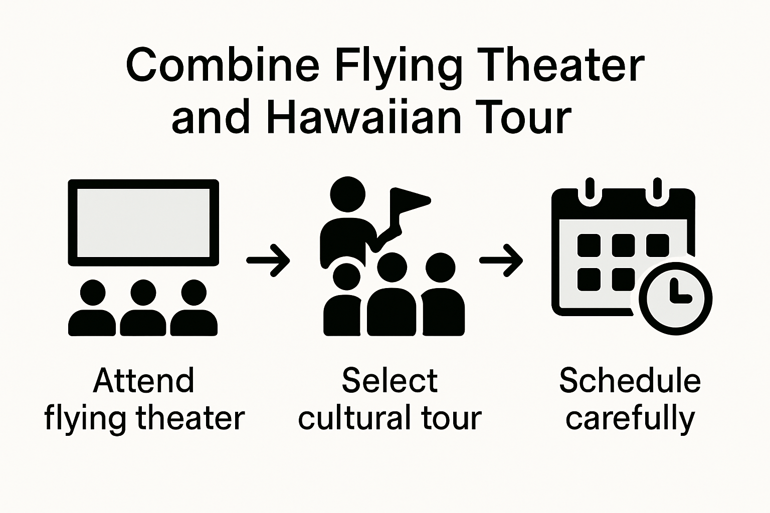 Process for combining flying theater and tours