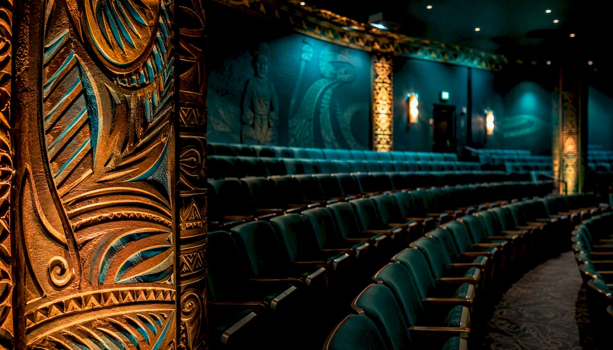 Empty seats in Flight of Aloha theatre Kona