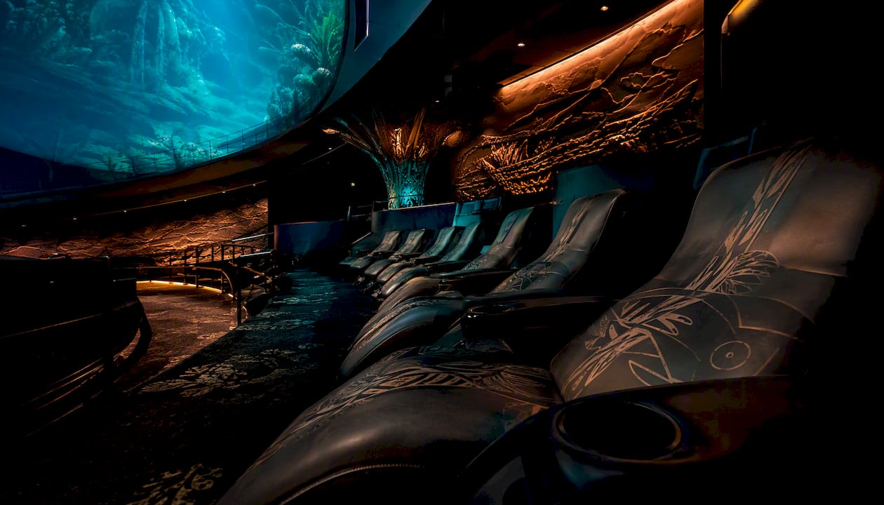 Flight of Aloha immersive theater seats inside