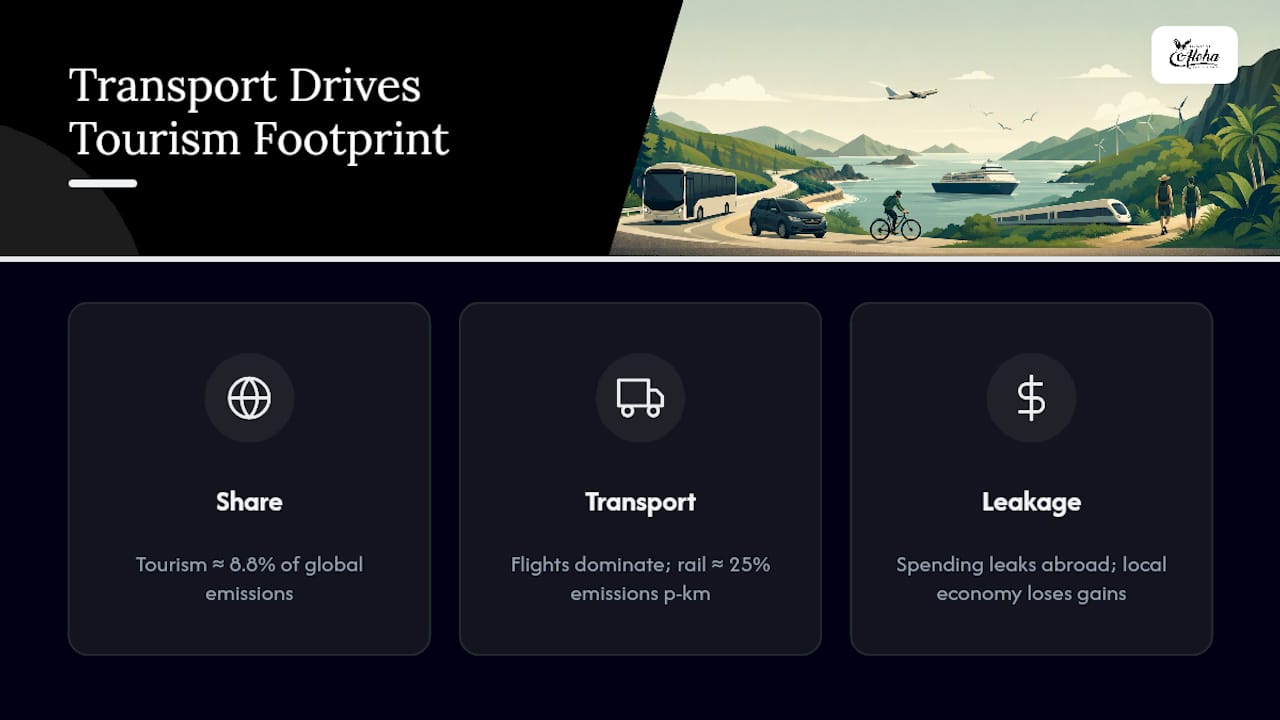 What the Latest Research Says About Tourism's Environmental Footprint — overview diagram