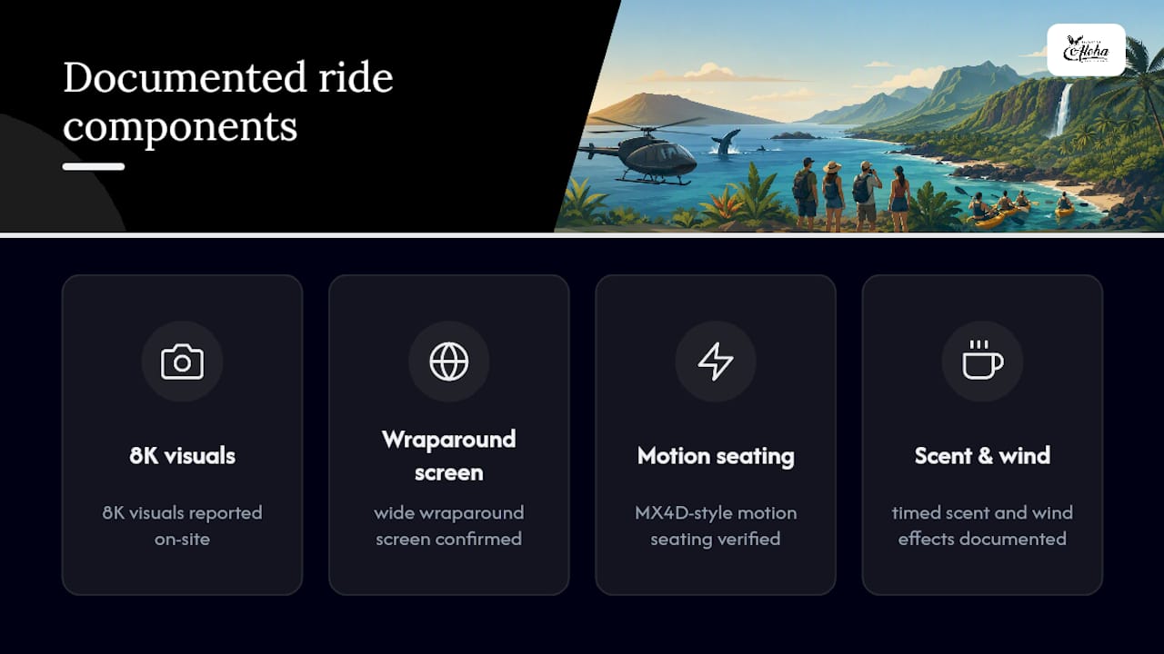 Components of Flight of Aloha immersive theater