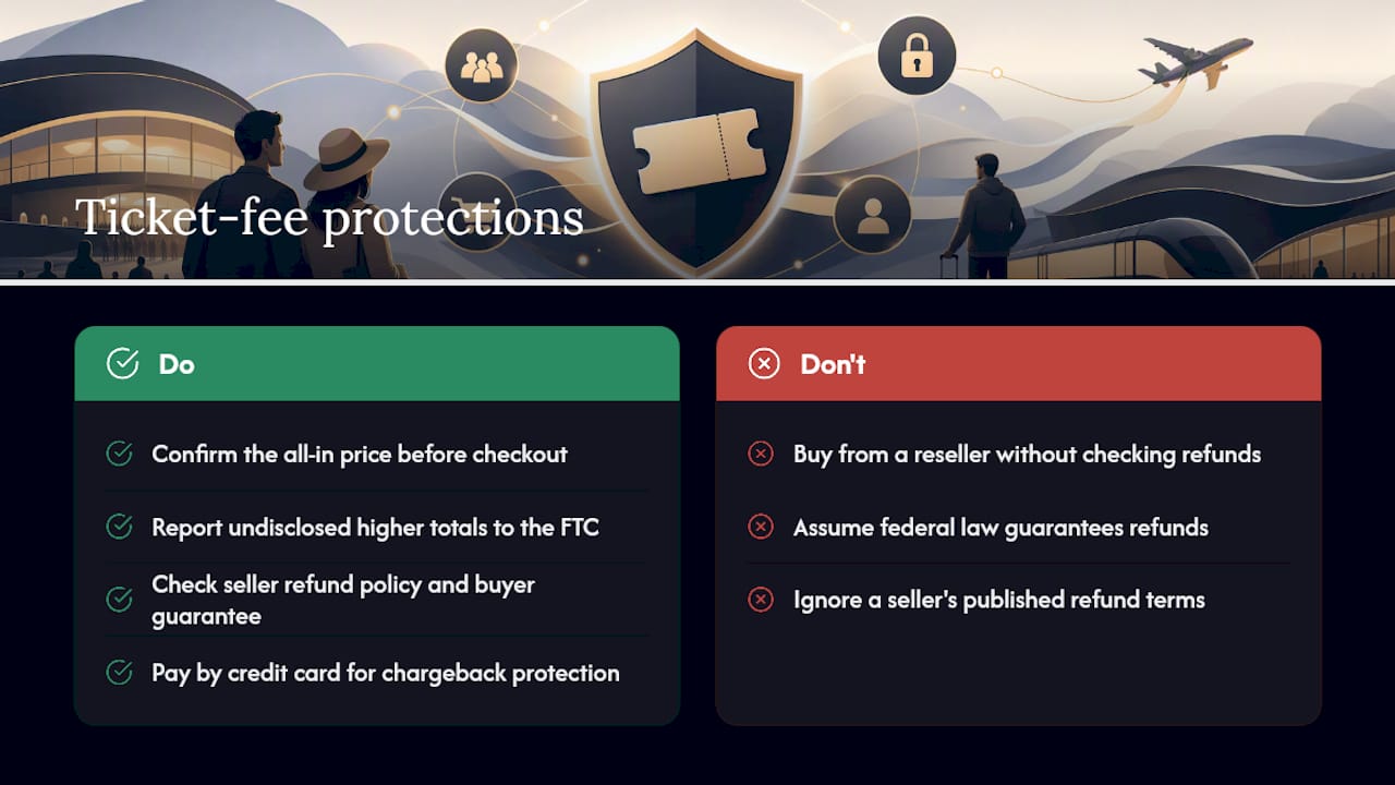 What Legal Protections Do You Have Around Ticket Fees? — overview diagram