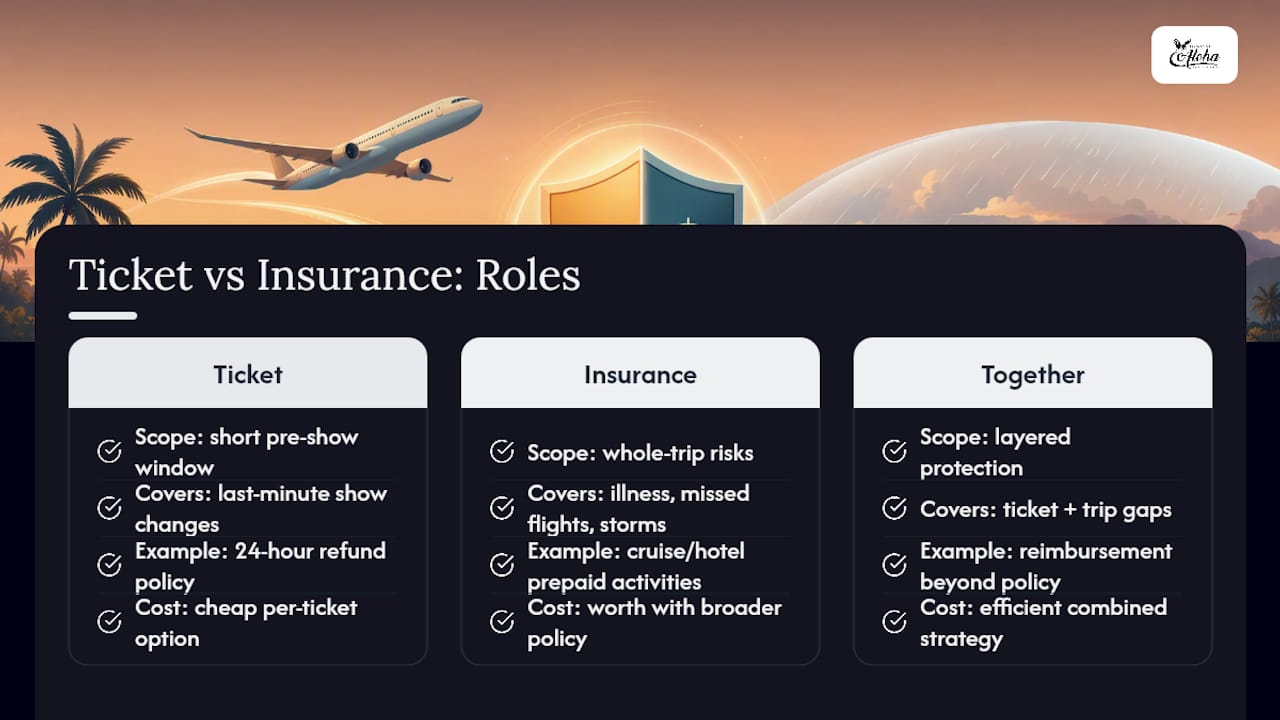 How Travel Insurance Fits Into Refundable Ticket Planning — overview diagram