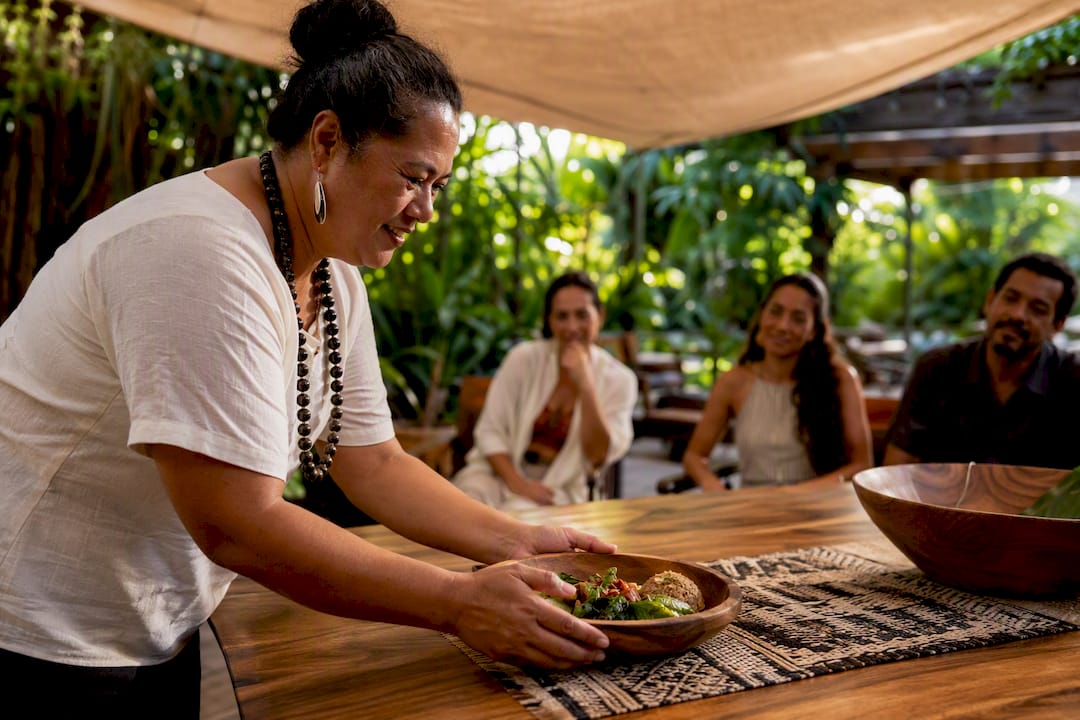 Local dish served during cultural storytelling