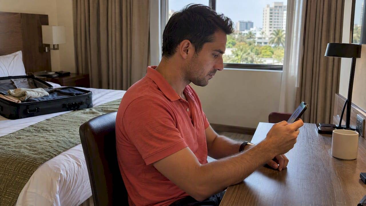 Traveler booking an IPL match ticket