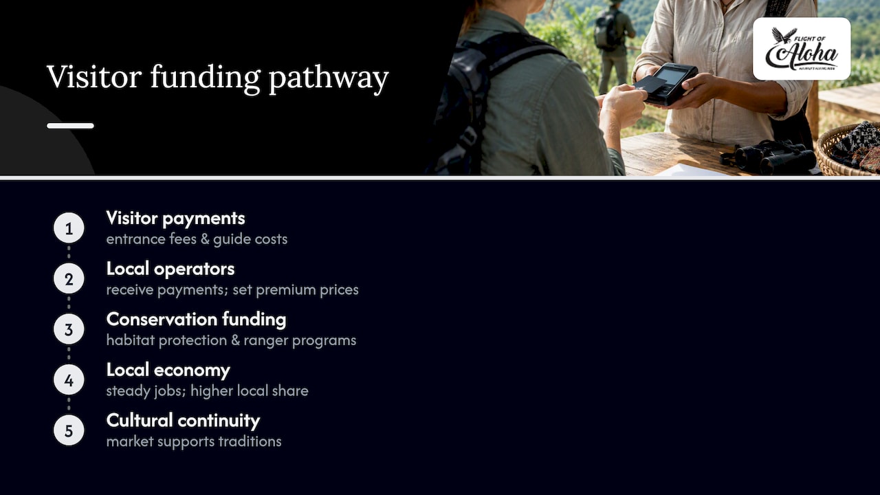 Funding pathways from tourism spending to local benefits