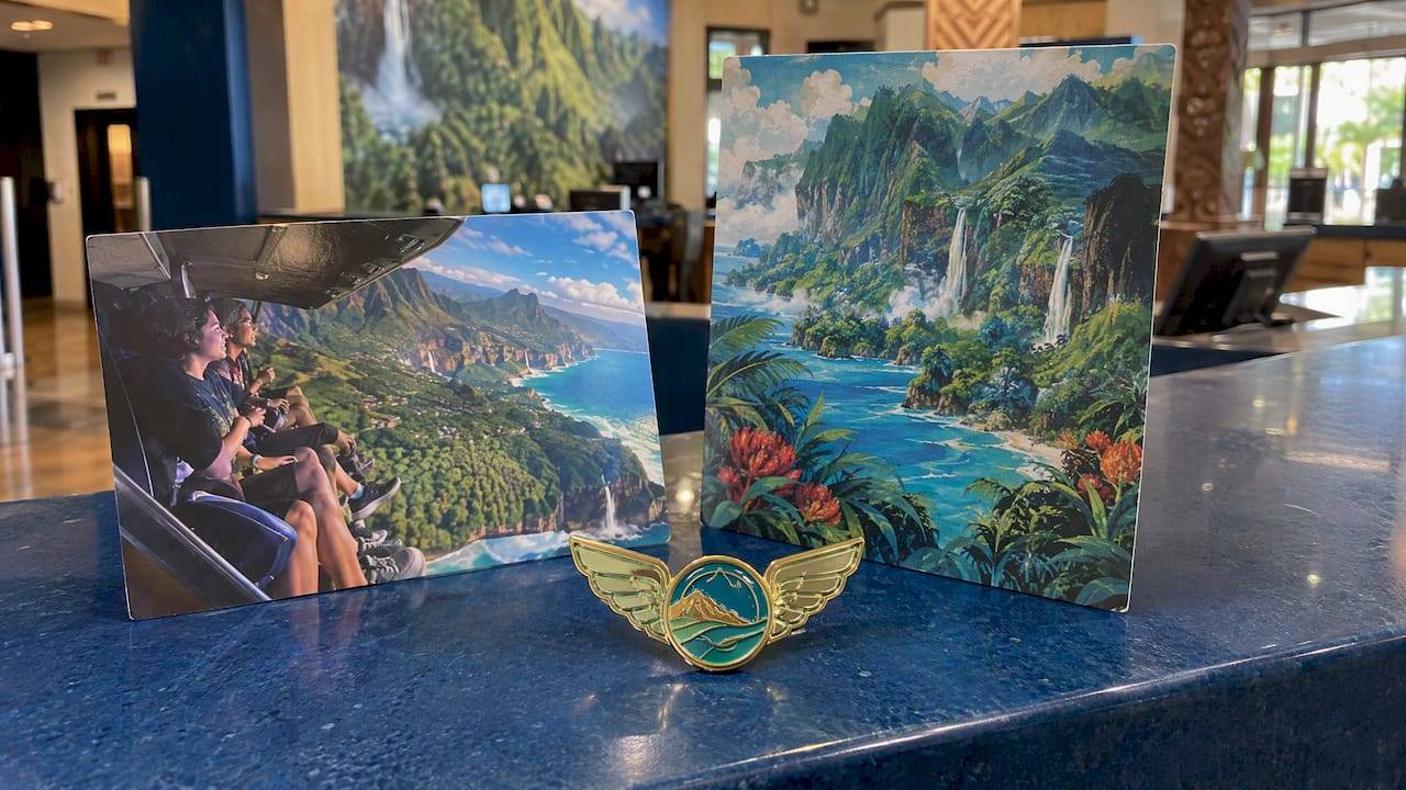 Flight of Aloha VIP keepsakes at counter